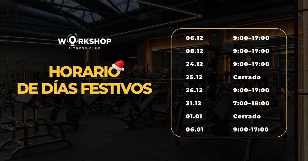 Horario especial de días festivos